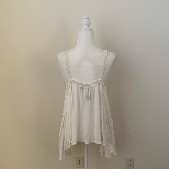 NWT Vintage Havana White Boho Asymmetrical Top - Picture 5 of 8